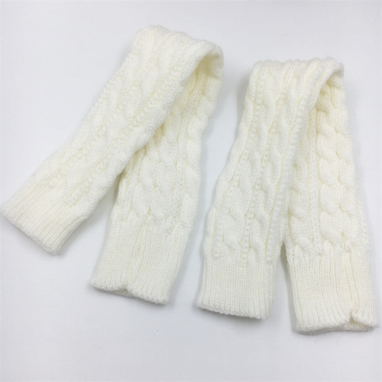 Winter wool long finger-free gloves ladies warm acrylic knitted open finger sleeve long arm t factory wholesale