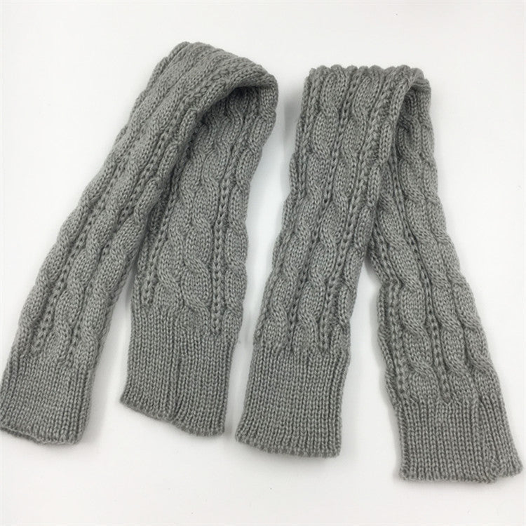 Winter wool long finger-free gloves ladies warm acrylic knitted open finger sleeve long arm t factory wholesale