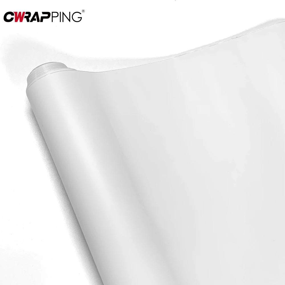 Matte White Vinyl Car Wrap Film Foil Sticker Universal Self-adhesion Waterproof Protection Film for Car Motorcycle Accessories